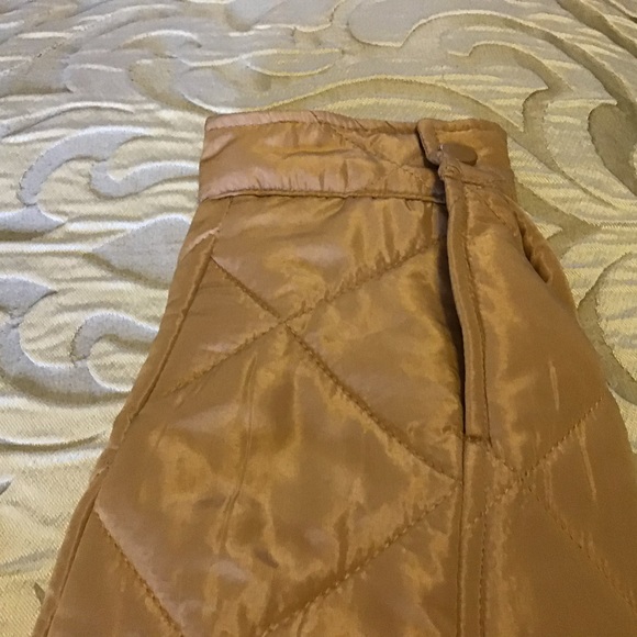 Active Wear Light Tan Quilted Coat, NWT, soft sheep style collar, medium - Picture 10 of 11